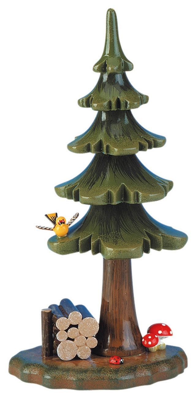HUB - 111h0001 - Hubrig Volkskunst 'Sommerbaum mit Holzstapel 16cm'