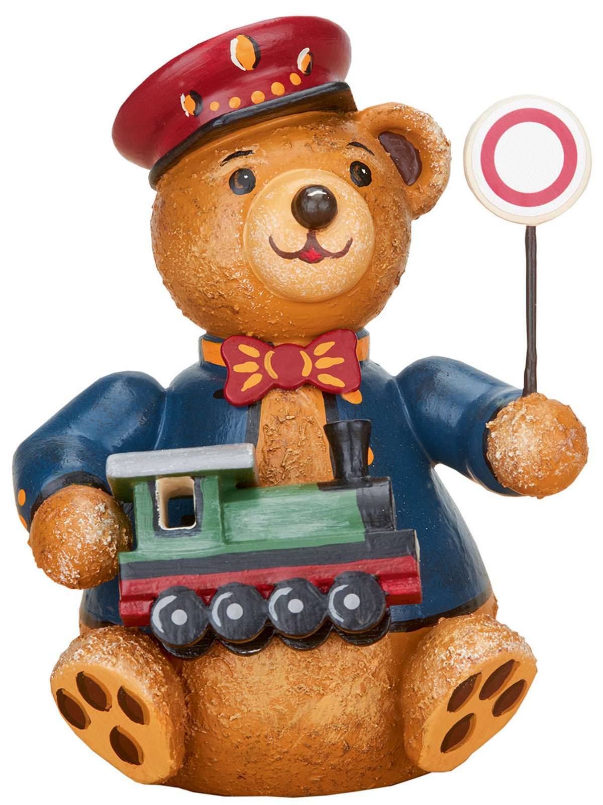HUB - 500h1003 - Hubrig Volkskunst 'Teddy - mini - Eisenbahner - 7cm'