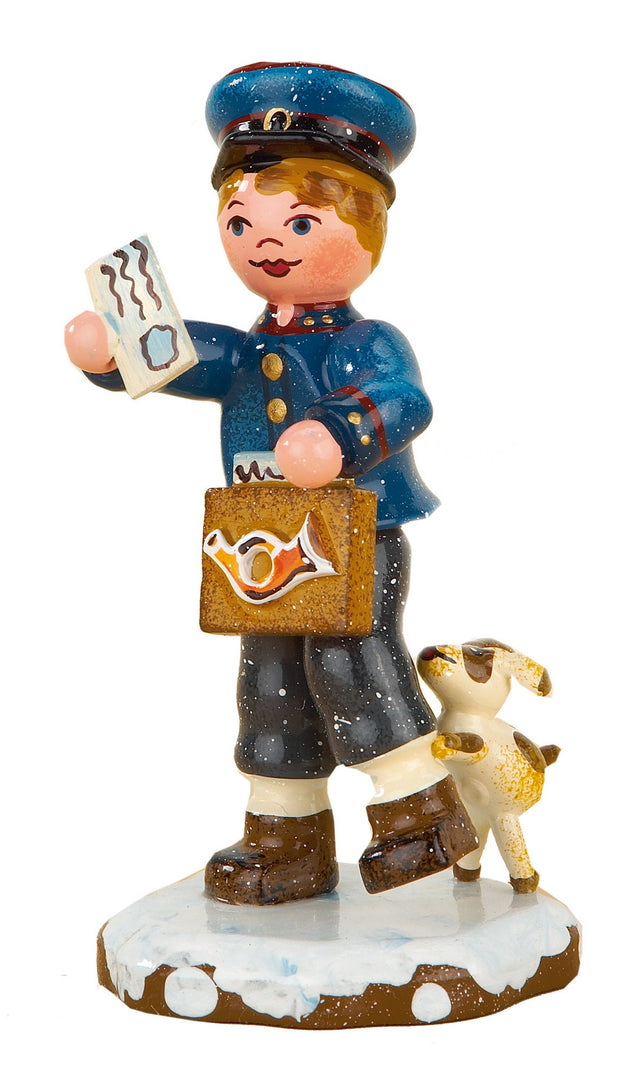 HUB - 110h0009 - Hubrig Volkskunst 'Winterkinder - Postbote 8cm'