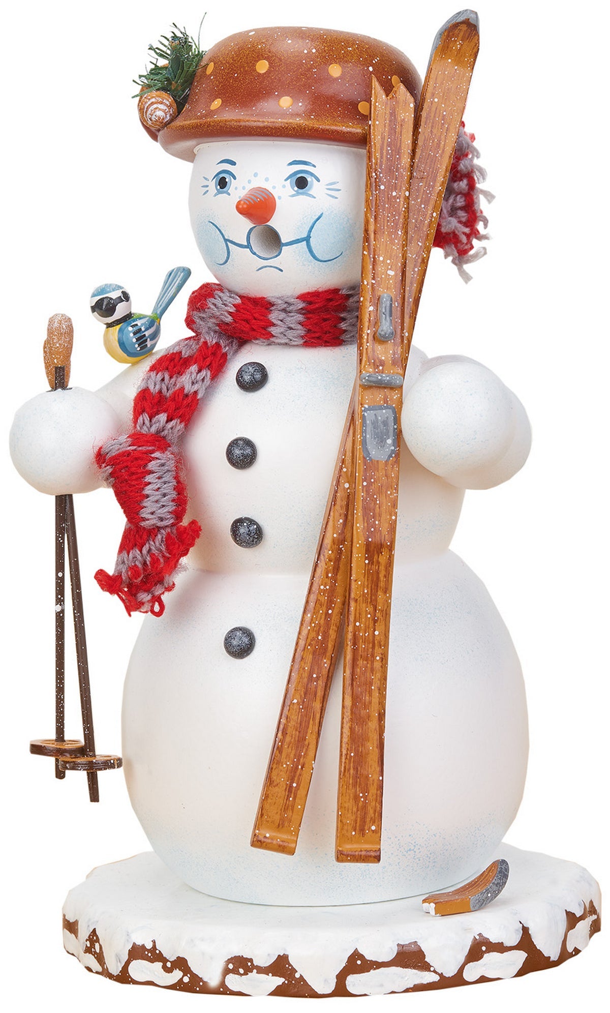 HUB - 105h4002 - Hubrig Volkskunst 'Winterkinder RäucheRäuchermannann Schneemann 20cm'