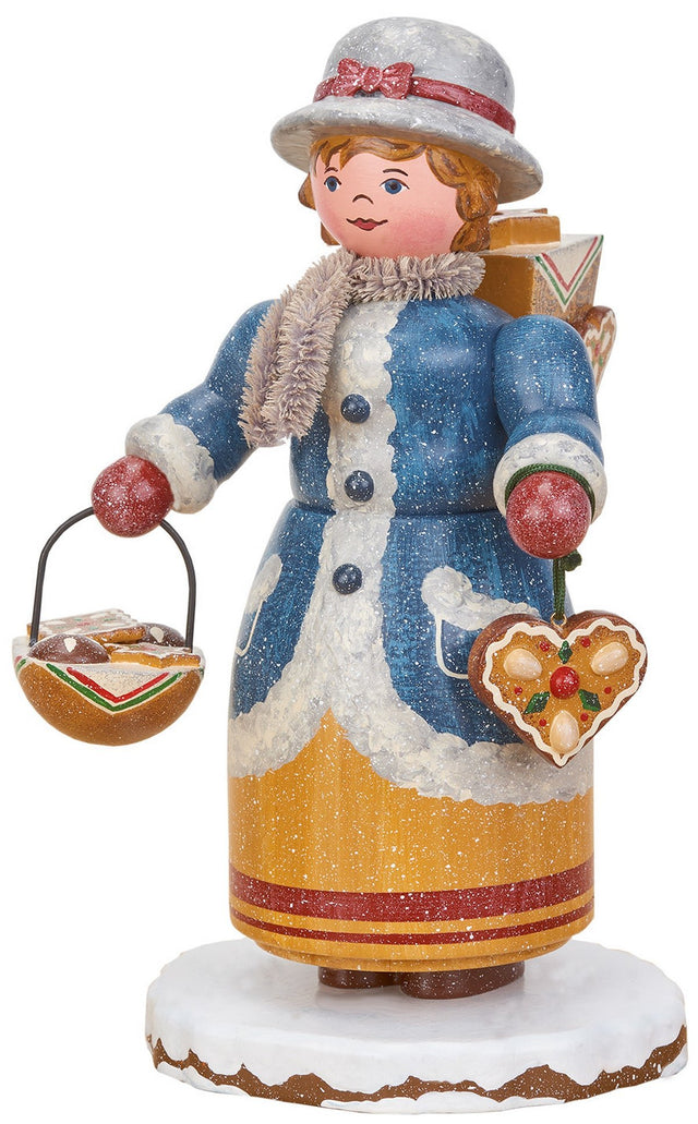 HUB - 105h4010 - Hubrig Volkskunst ' Winter Children Smoker Gingerbread Merchant 20cm'