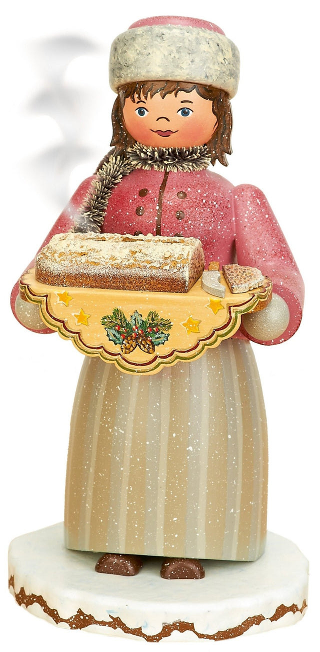HUB - 105h4007 - Hubrig Volkskunst 'Winterkinder Räuchermann Stollenmädchen 20cm'