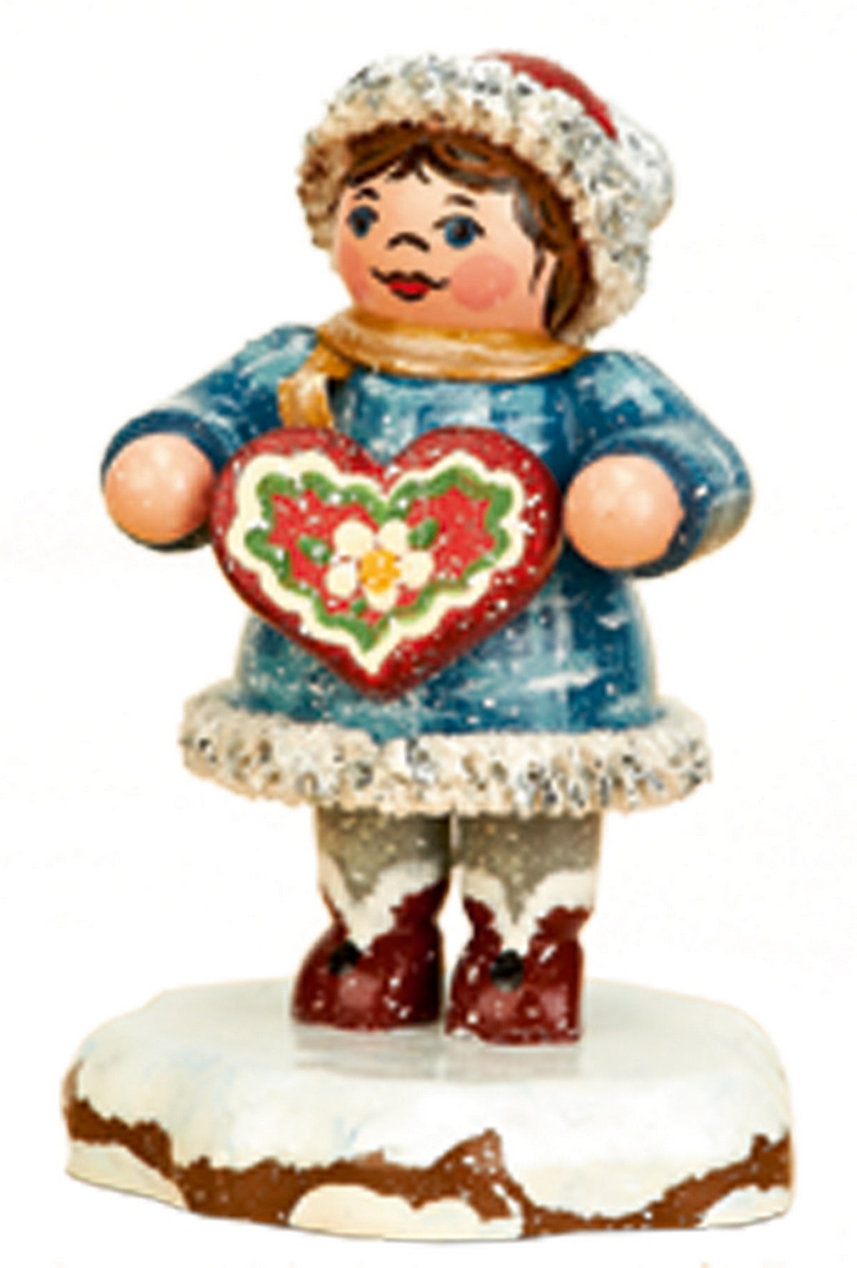 HUB - 110h0029 - Hubrig Volkskunst 'Winterkinder - Tinchen's Lebkuchenherz 5cm'