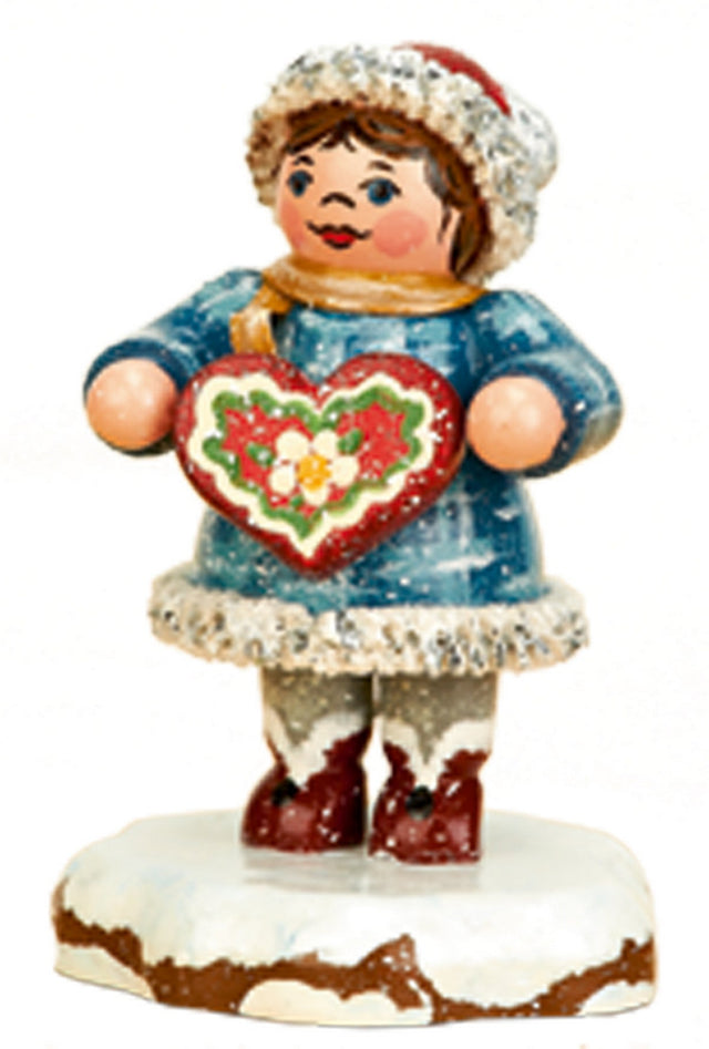 HUB - 110h0029 - Hubrig Volkskunst 'Winterkinder - Tinchen's Lebkuchenherz 5cm'