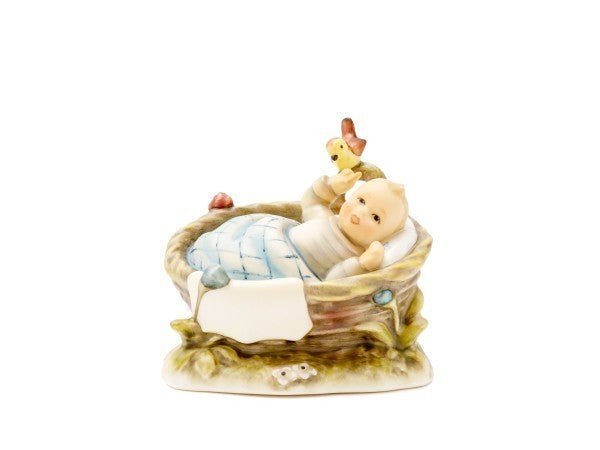 01 - 656 - 01 - 6 - Hummel Figur Aufgewacht blaue Decke 9,0 cm HUM 656