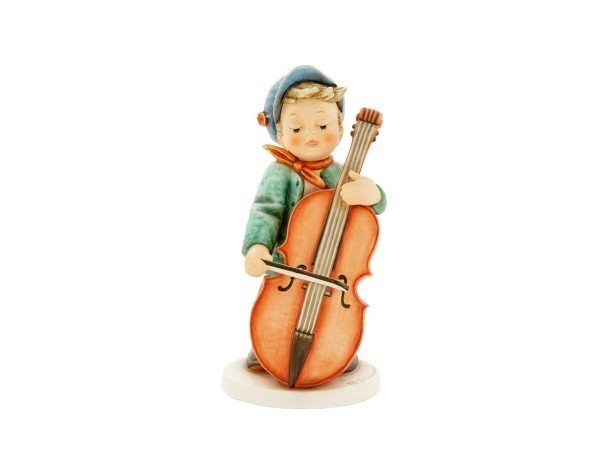 01 - 186 - 03 - 0 - Hummel Figur Zum Tanz Baßgeiger 32,5cm Hum 186/III