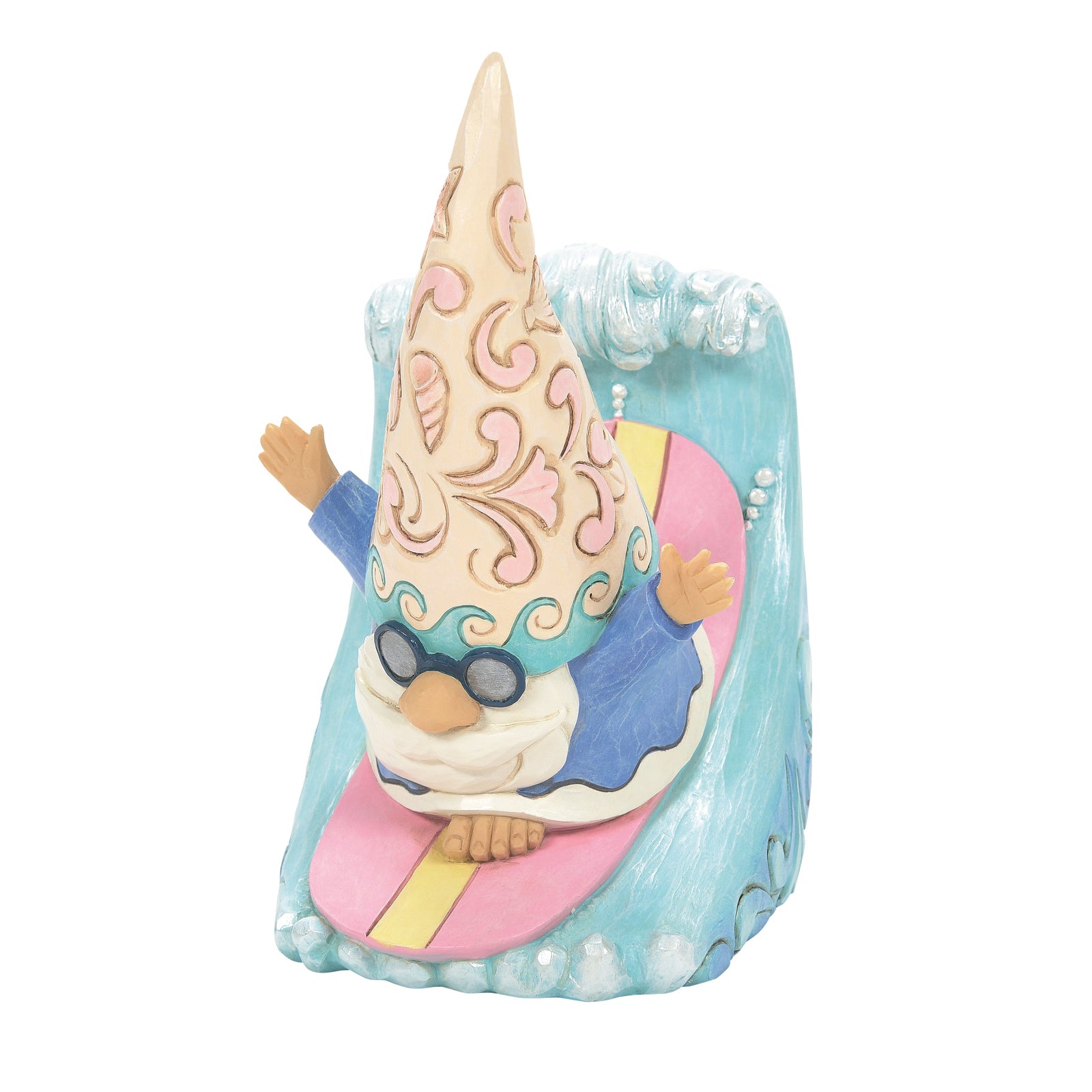 6012796 - Jim Shore Figuren - Küstenzwerg - Surfen - Coastal Gnome Surfin - 14cm