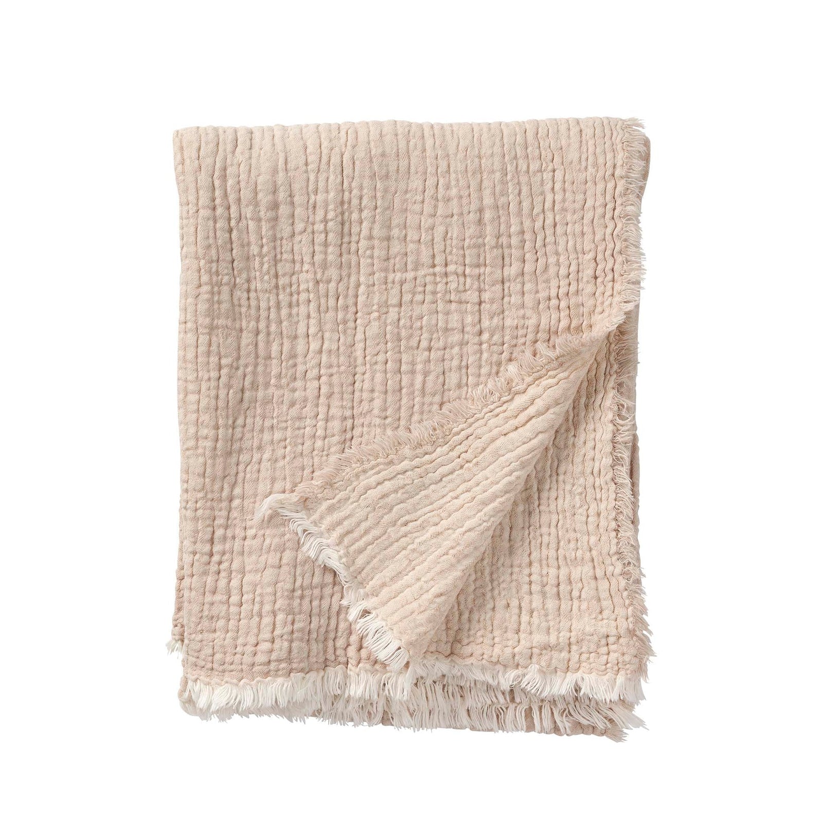 KLI - 272002 - KLIPPAN - Duo beige, Decke aus Leinen/Baumwolle, 170x130cm