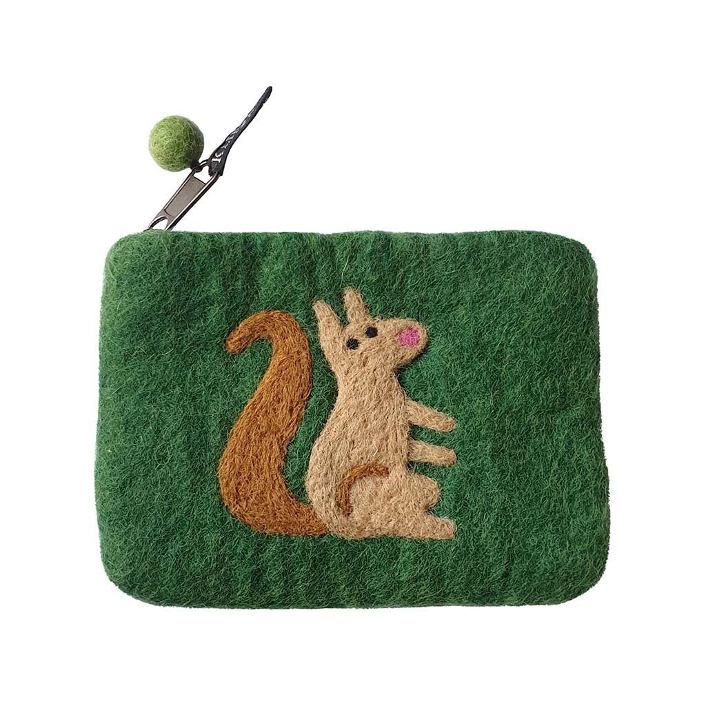 KLI - 590462 - KLIPPAN - Vilten tas eekhoorn, met de hand gekneed wol, 10x14cm