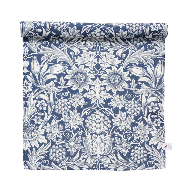 KLI - 520416 - KLIPPAN - Läufer Sunflower dark denim, gewebte Baumwolle (für den Tisch), 150x45cm