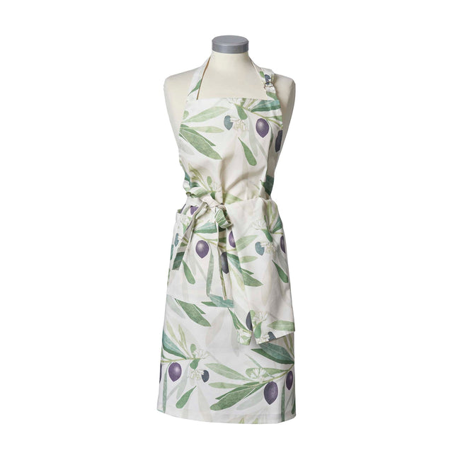 KLI - 571011 - KLIPPAN - Schürze Olive, gewebte Baumwolle, 90x65cm