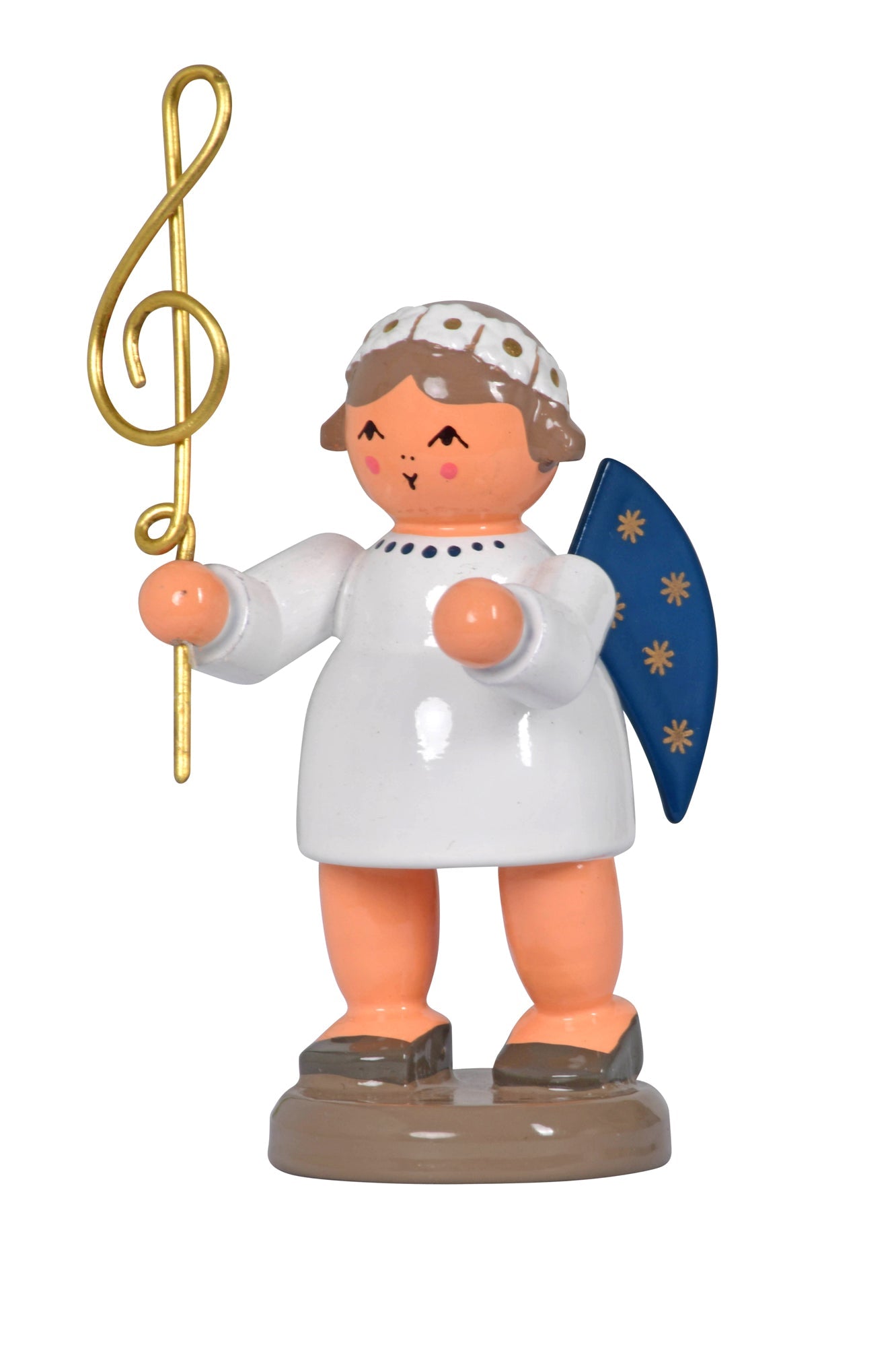 KWO - A75698 - KWO - Engel mit Notenschlüssel, Holzkunst, 5cm