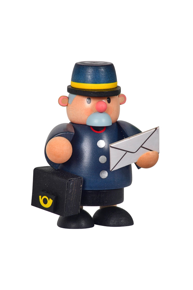 KWO - A25038 - KWO - Rökelseman Brevbärare, mini, träkonst, 10 cm