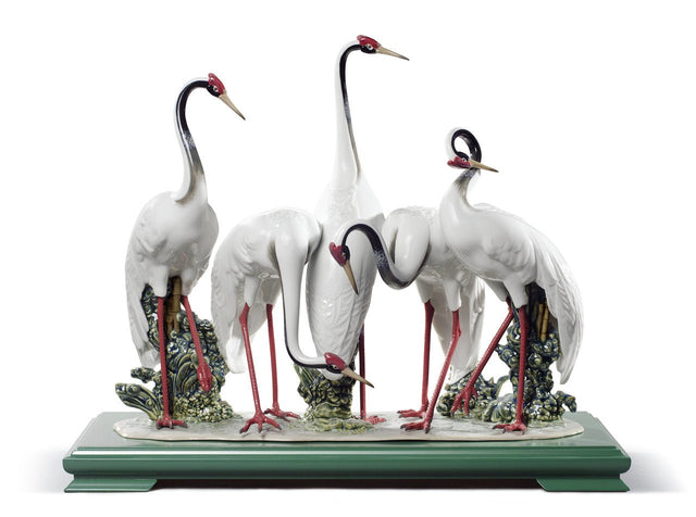 010 - 08697 - LLADRO® Figur »Gruppe Kraniche - 45 cm« limitiert e Figuren 01008697
