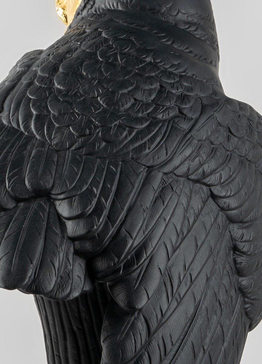 010 - 09692 - LLADRO® Figur Owl - Eule schwarz - gold 41x25x22cm 01009692 2023 limitiert