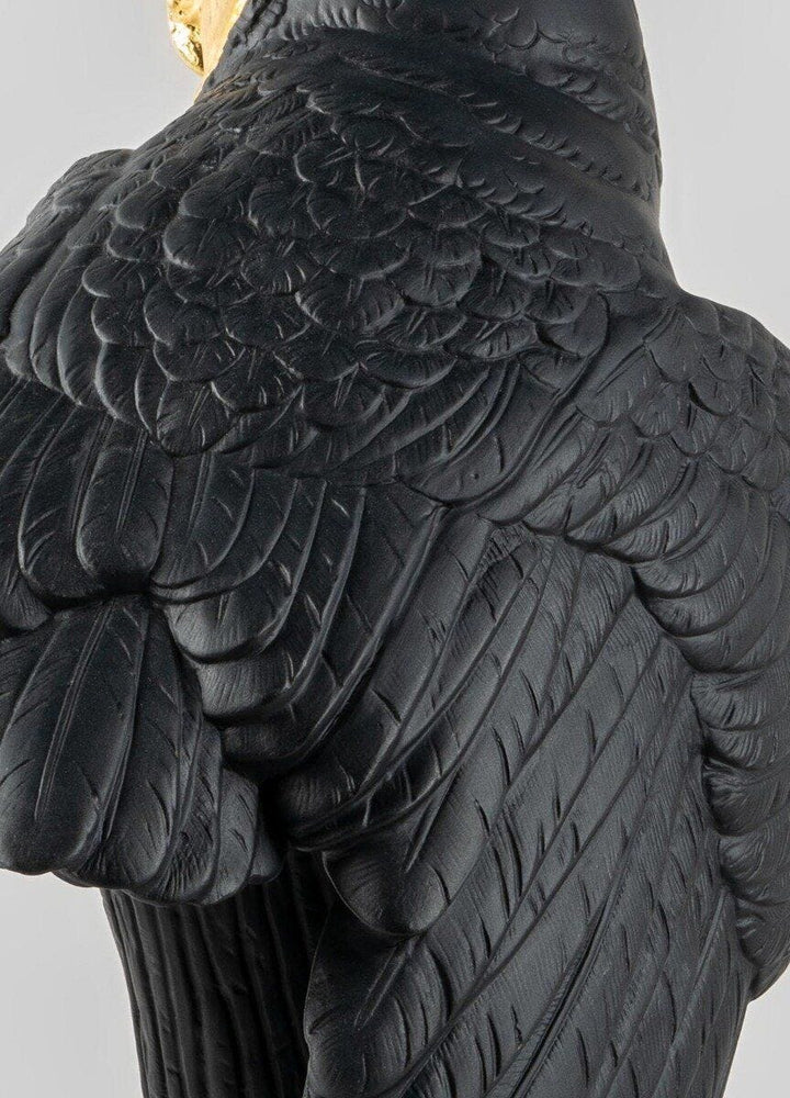 010 - 09692 - LLADRO® Figur Owl - Eule schwarz - gold 41x25x22cm 01009692 2023 limitiert