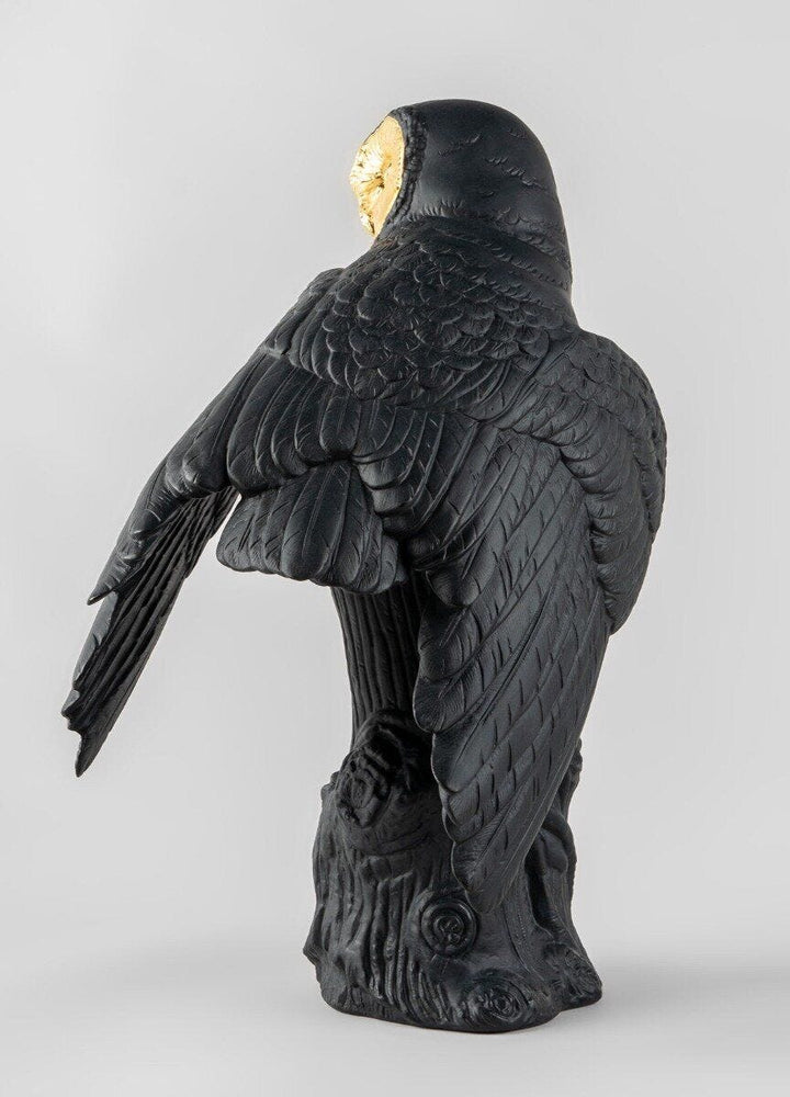 010 - 09692 - LLADRO® Figur Owl - Eule schwarz - gold 41x25x22cm 01009692 2023 limitiert