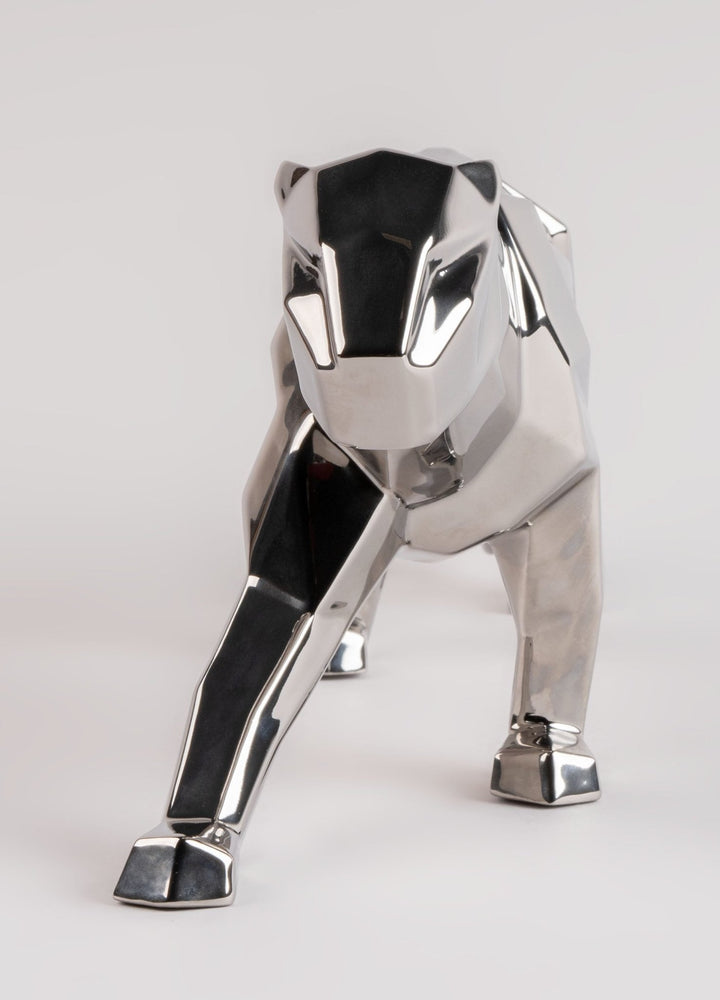 010 - 09591 - LLADRO® Figur »Panther (silver) Sculpture 50cm lang « 01009591