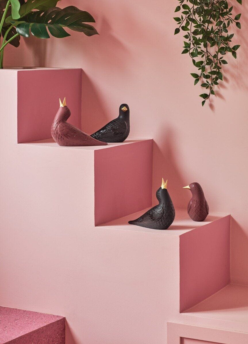 010 - 09678 - LLADRO® Figur Starling I Figurine. Violett 17x19x9cm 01009678 2023