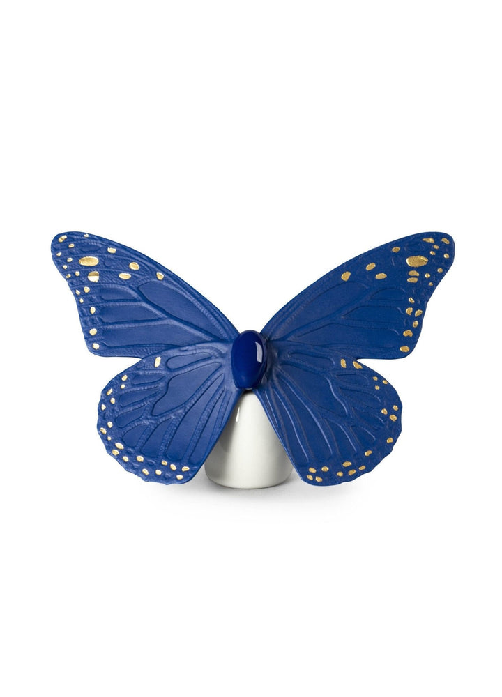 010 - 09452 - LLADRO® Figur Tiere »Schmetterlingsfigur. Goldglanz &amp; blau - 9x14cm« 01009452