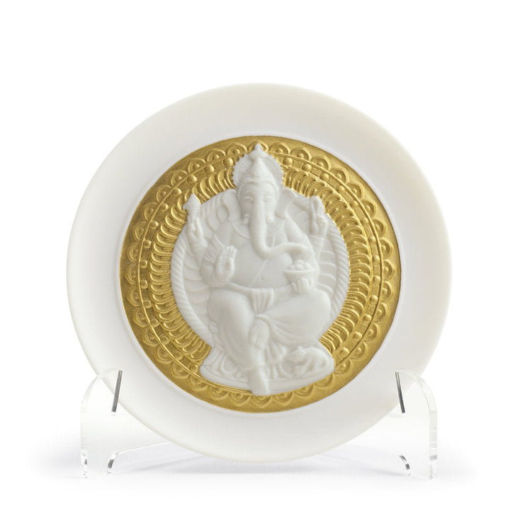 010 - 09155 - LLADRO® »Teller Göttin Lakshmi Und Lord Ganesha - 10 cm« 01009155