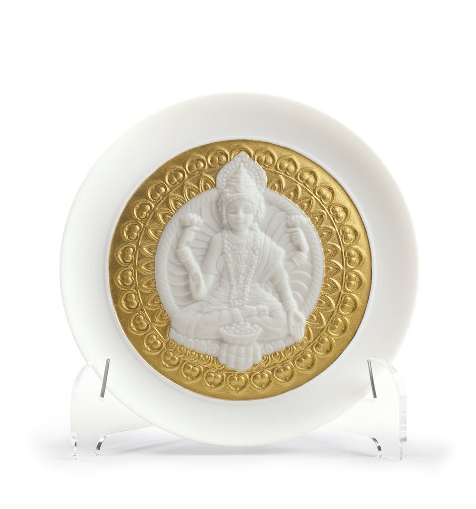 010 - 09155 - LLADRO® »Teller Göttin Lakshmi Und Lord Ganesha - 10 cm« 01009155