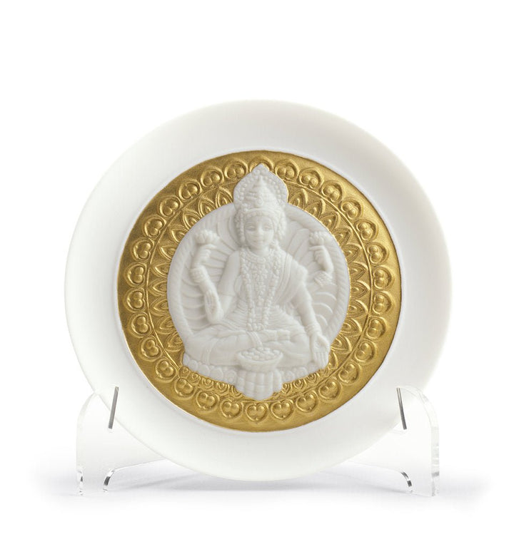 010 - 09155 - LLADRO® »Teller Göttin Lakshmi Und Lord Ganesha - 10 cm« 01009155