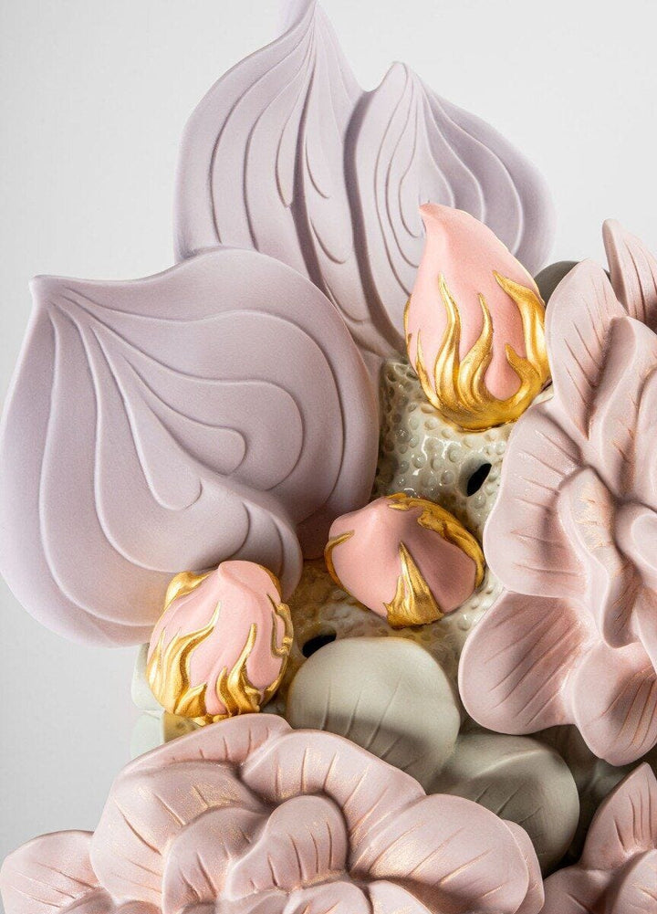 010 - 09696 - LLADRO® Vase mit Blumen - Vase with Flowers pink 44x33x30cm 01009696 2023