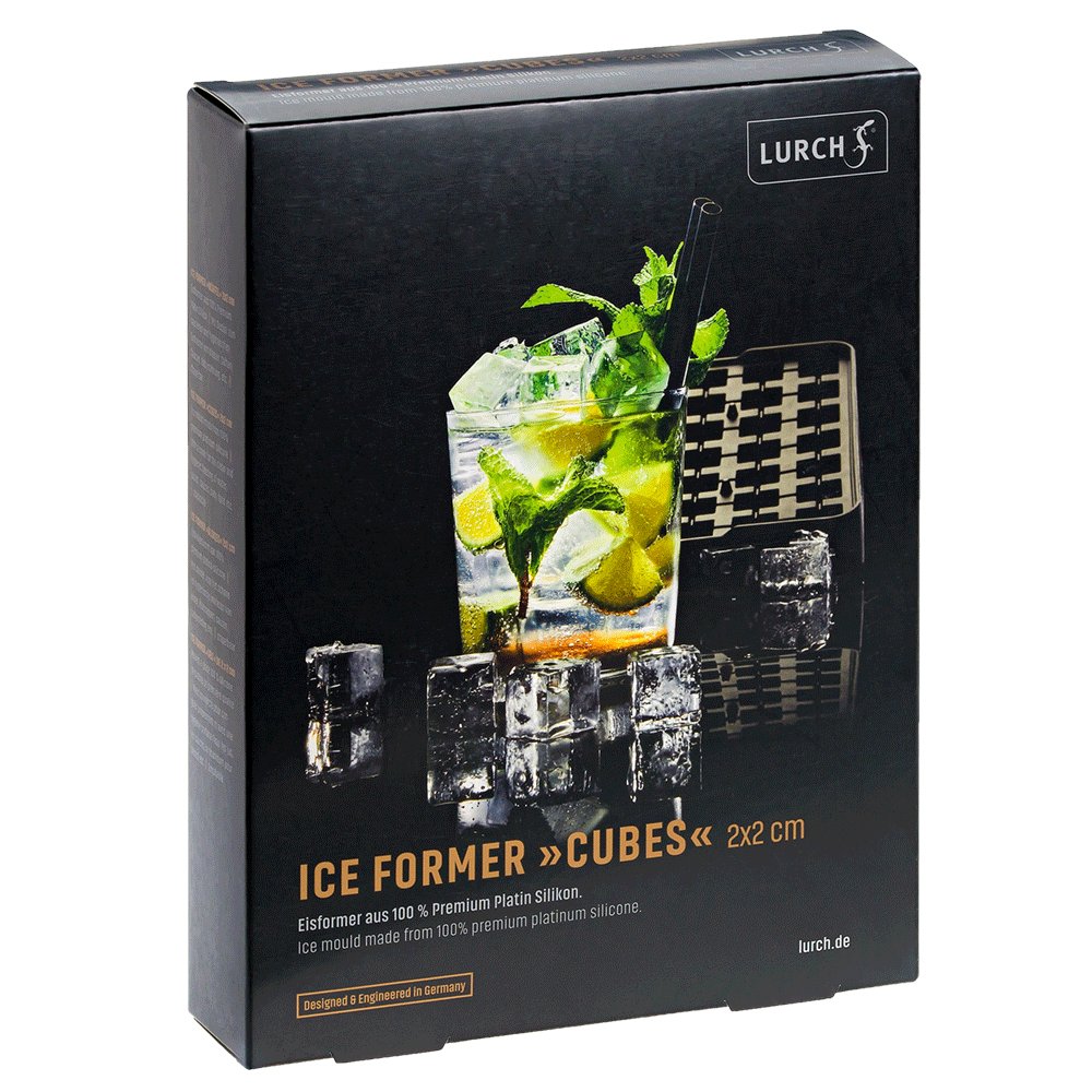 L00240700 - Lurch ICE FORMER Würfel 2x2cm schwarz transparent