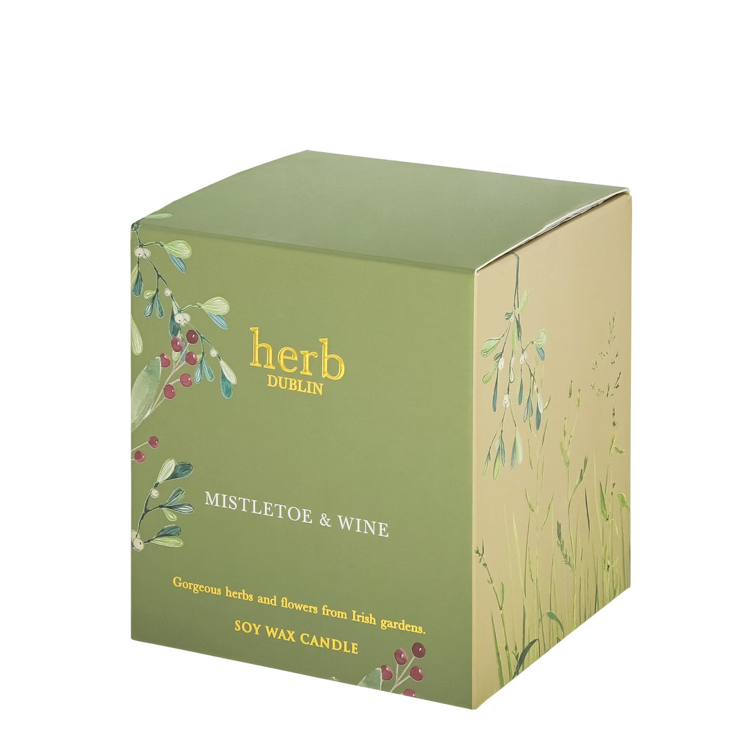 herb - HC - MW - 89 - Mistelzweig &amp; Wein Kerze, herb DUBLIN