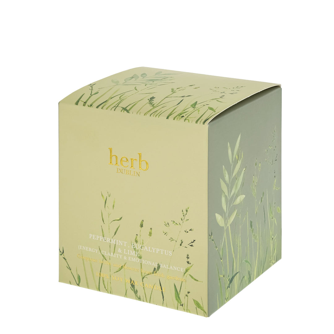 herb - HC - PE - 89 - Pfefferminze, Eukalyptus und Limette Kerze, herb DUBLIN