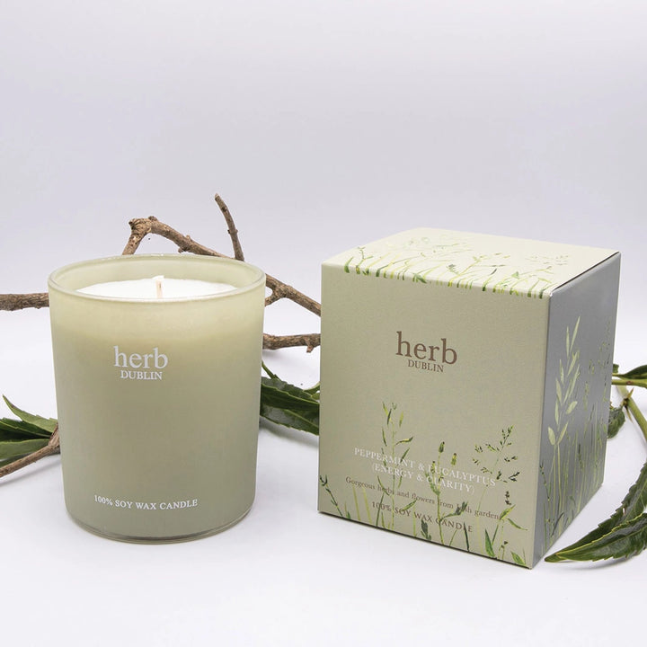herb - HC - PE - 89 - Pfefferminze, Eukalyptus und Limette Kerze, herb DUBLIN