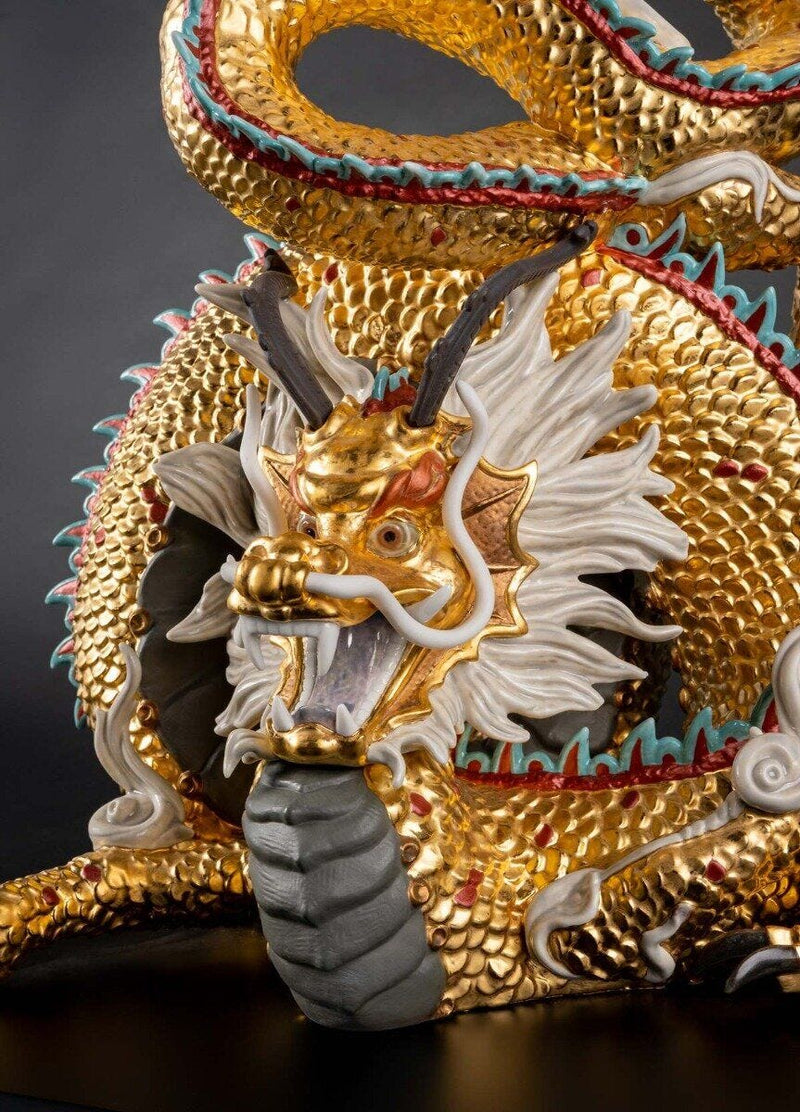 010 - 02032 - Produkte LLADRO® Figur Schützender Drache - Protective Dragon 62x42x36cm 01002032 2023 limitiert