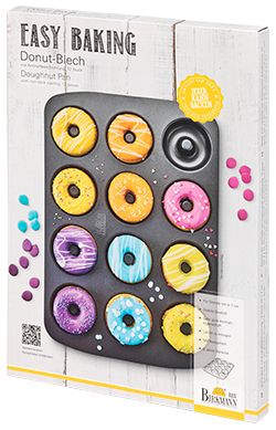 BI881624 - RBV Birkmann, Mini - Donut - Blech, 12 - fach D7cm, "Easy Baking"