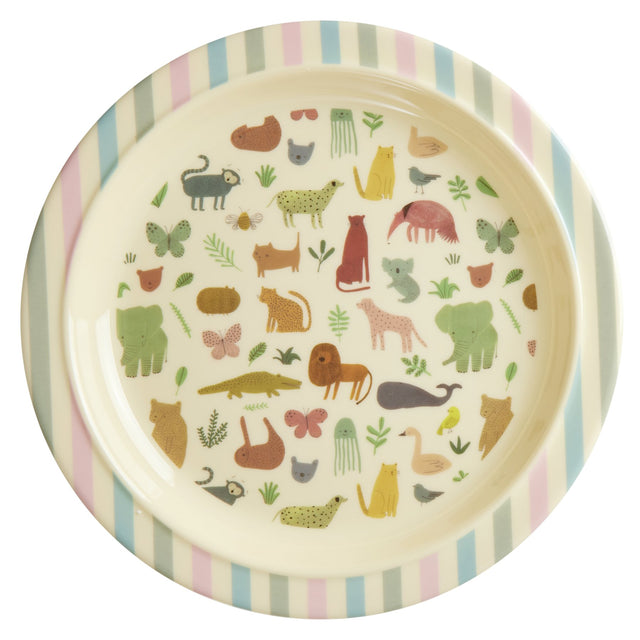 ri - KILPL - SWJUNTOTO - rice - Kinder Lunch Teller mit süßem Dschungel - Print, 22cm