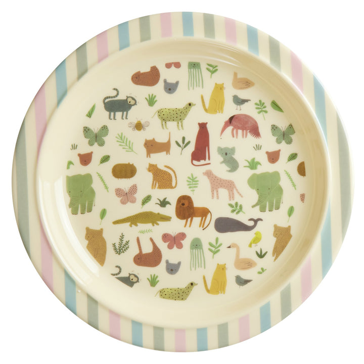ri - KILPL - SWJUNTOTO - rice - Kinder Lunch Teller mit süßem Dschungel - Print, 22cm