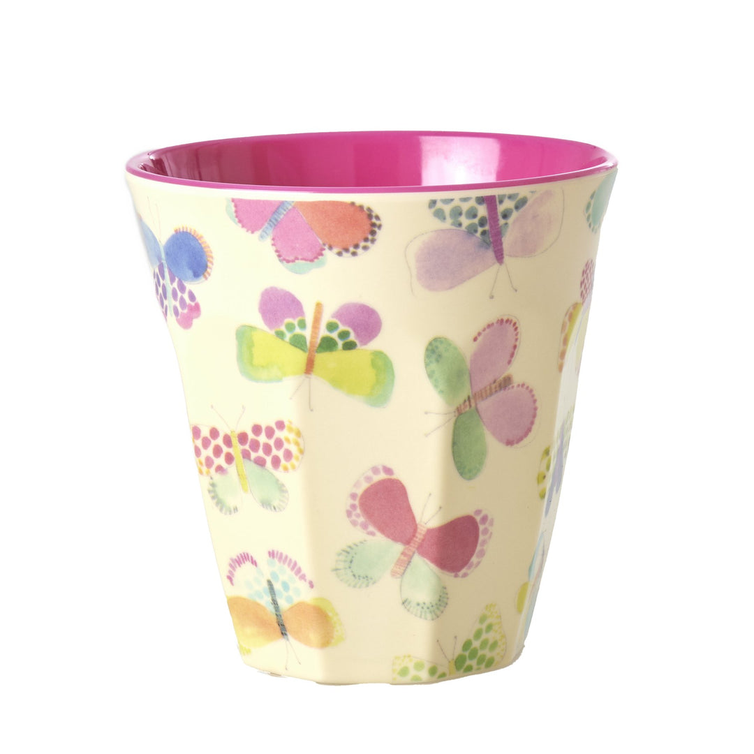 ri - MELCU - BUTF - rice - Tasse mit Schmetterlingsmotiv - Medium, 250ml