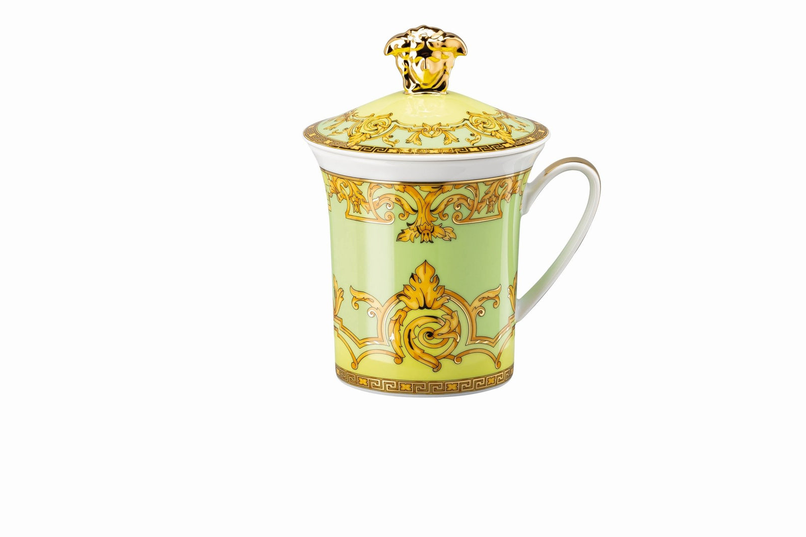 19315 - 409979 - 28700 - Rosenthal Versace 30 Jahre - Becher mit Deckel 'Green Floralia - 2003'