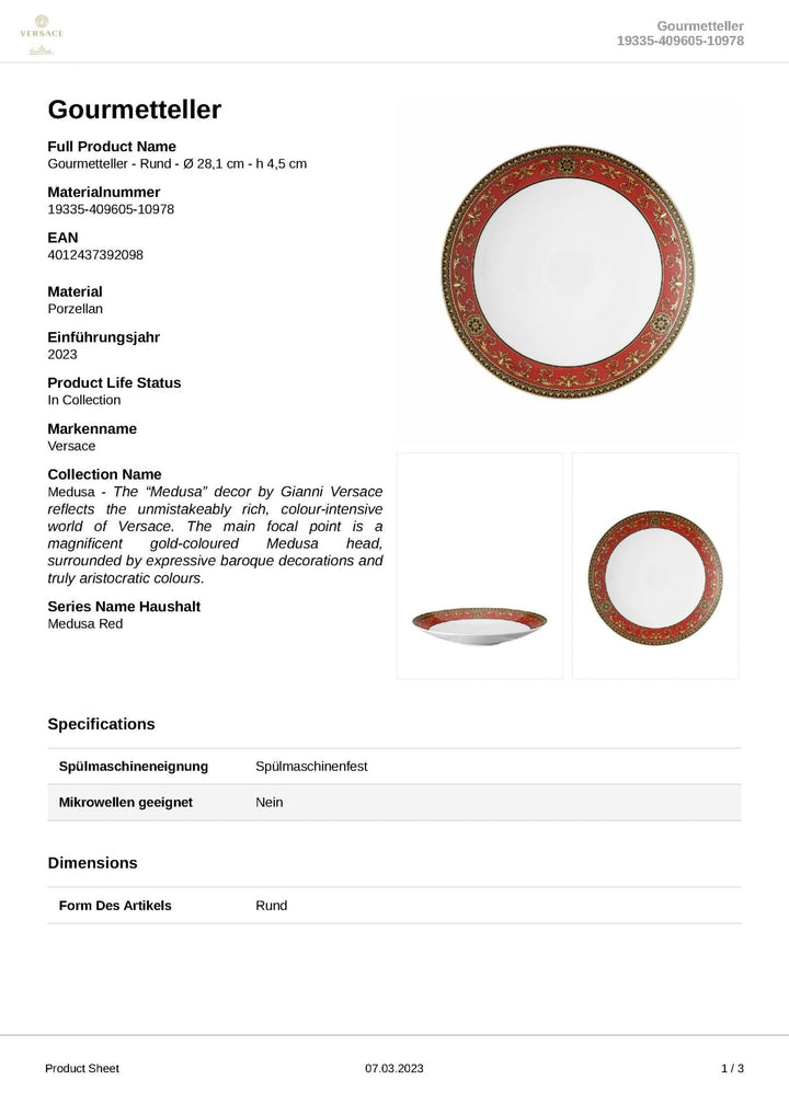 19335 - 409605 - 10978 - Rosenthal Versace - Medusa &