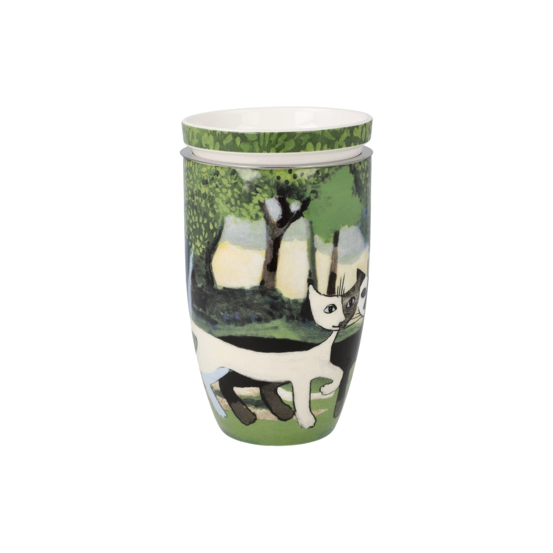 66861361 - Rosina Wachtmeister - Una passeggiata nel verde, Goebel, Teetasse mit Deckel und Sieb, 2024