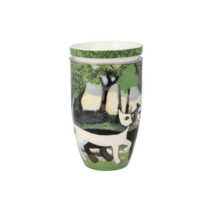 66861361 - Rosina Wachtmeister - Una passeggiata nel verde, Goebel, Teetasse mit Deckel und Sieb, 2024