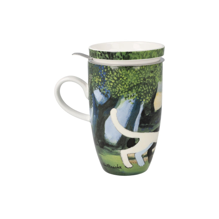 66861361 - Rosina Wachtmeister - Una passeggiata nel verde, Goebel, Teetasse mit Deckel und Sieb, 2024
