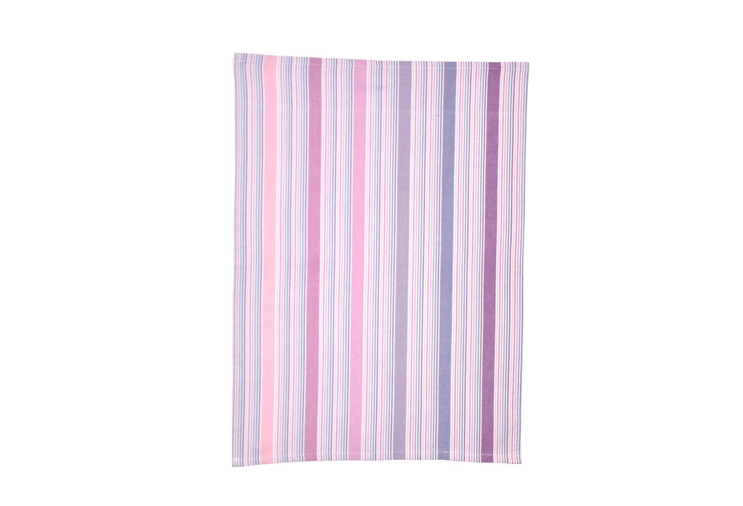 SOL - OV25 - Solwang - 1 Stück gewebtes Geschirrtuch - Multi lila/rosa BIO