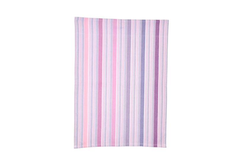 SOL - OV25 - Solwang - 1 Stück gewebtes Geschirrtuch - Multi lila/rosa BIO