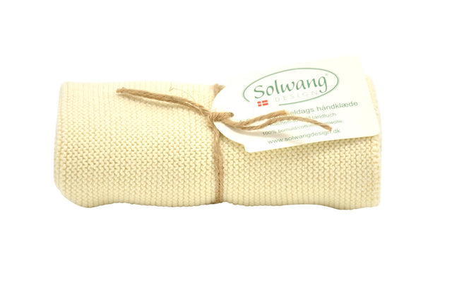 SOL - H02 - Solwang Handtücher '1 Stück gestricktes Handtuch' Natur