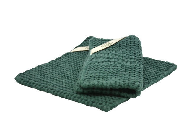 SOL - P35 - Solwang Topflappen '2 Stück gestrickte Topflappen' Dark Petrol