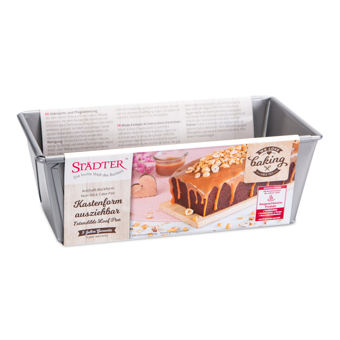 STA - 661592 - Städter "We Love Baking" uttrekkbar brødtinn metall sølv