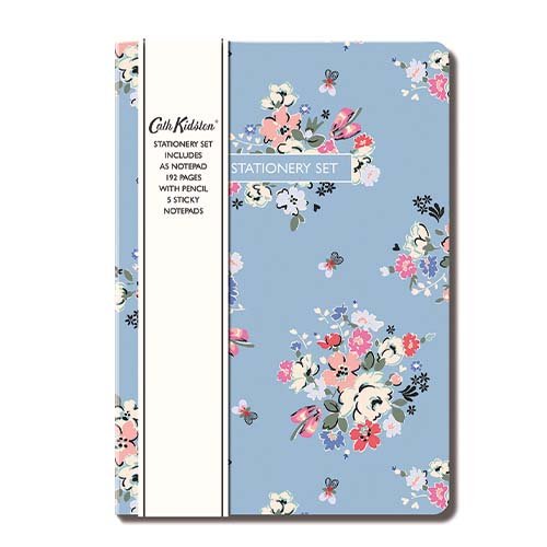 chi - CKS0009 - Sticky Notes Set inkl. Notizblock &amp; Bleistift 192 Seiten A5, chic.mic, Blumendesign