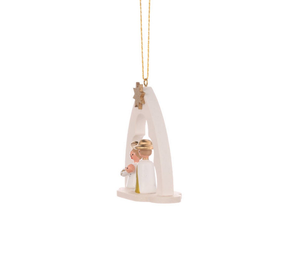 ULB - 100182 - Ulbricht Baumschmuck 'Heilige Familie im Bogen weiss - 6.2cm' - 