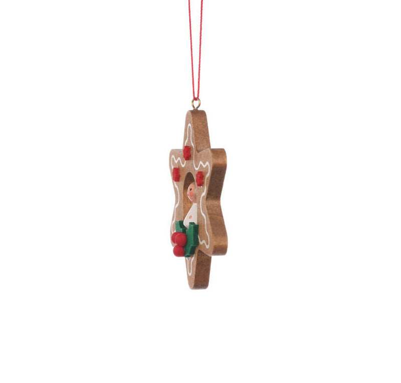 ULB - 100423 - Ulbricht Baumschmuck 'Lebkuchenstern mit Engel - 6.9cm' 2009